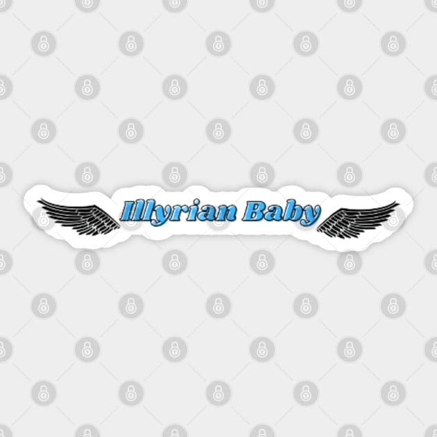 Illyrian Baby (with wings) - ACOTAR SJM Sticker by harjotkaursaini